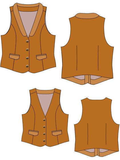 dessin technique patron de couture gilet Mr smith sewing soon
