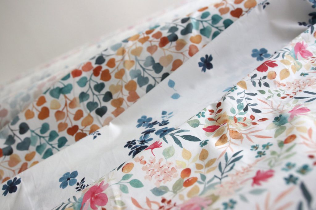 tissus bio popeline collection infini végétal sewing soon