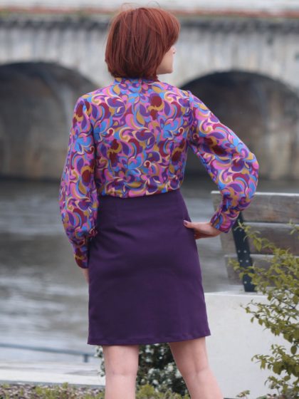 Patron de couture jupe portefeuille satine sewing soon