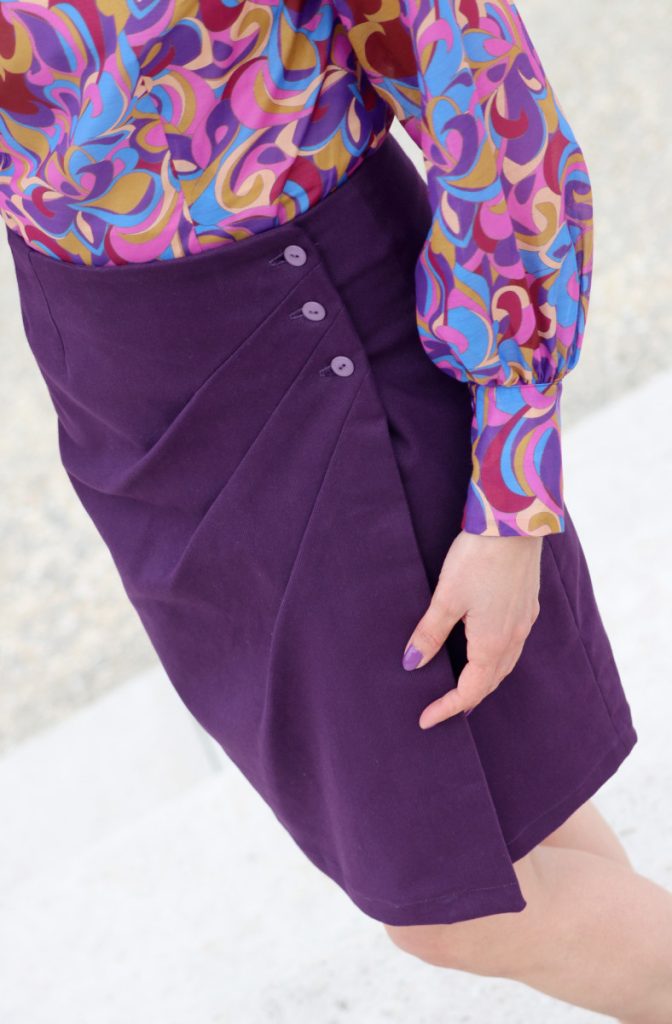Patron de couture jupe portefeuille satine version B sewing soon