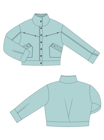 Patron de couture blouson aviateur maverick sewing soon schema technique