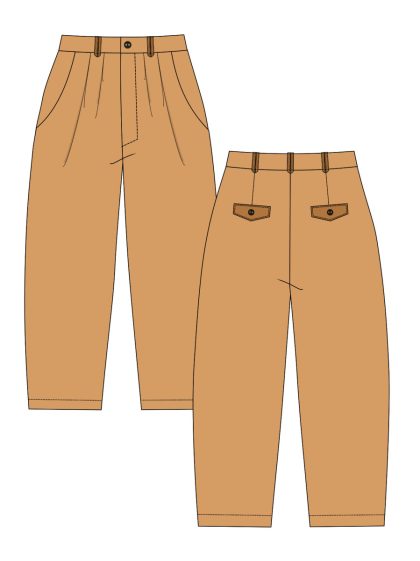 Patron de couture pantalon tailleur Sagan sewing soon schemas techniques