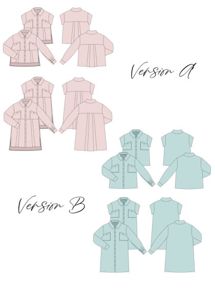 Patron de couture chemise robe Vilma sewing soon schemas techniques