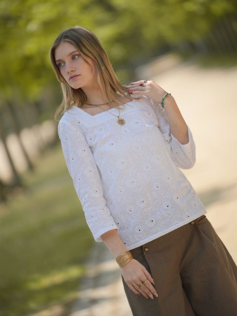 patron couture top Aney Sewing soon VA longue encolure carrée